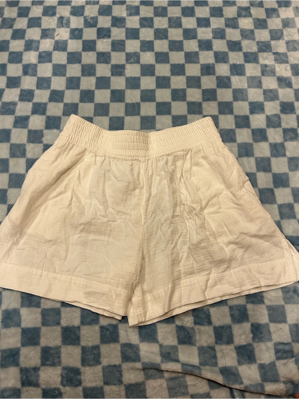 CALIA by Carrie Underwood Cream Elastic-Waist Casual Shorts